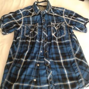 Mens short sleeve Buckle shirt